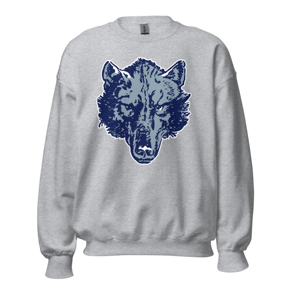 Nevada Wolfpack Vintage Crew Neck Sweatshirt - 1940s Wolves Mascot Art Sweatshirt - rivalryweek