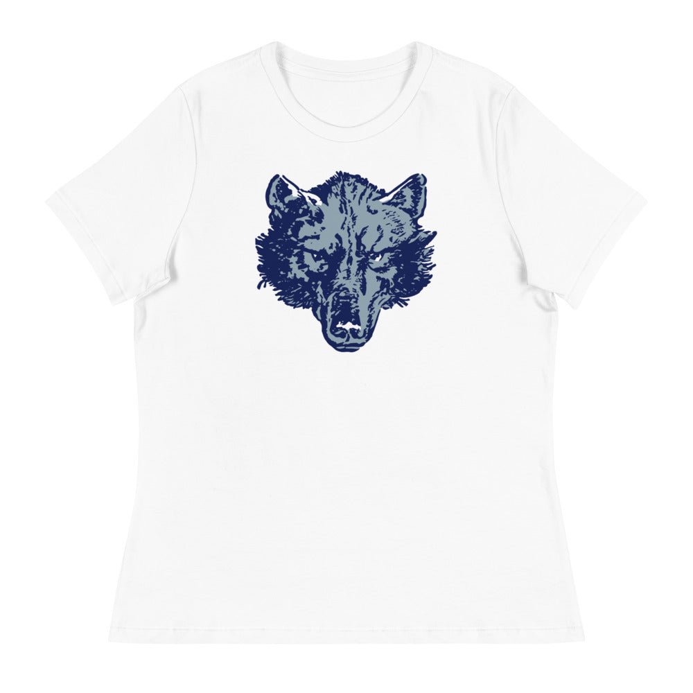 Nevada Wolfpack Vintage Women's Relaxed Shirt - 1940s Wolves Mascot Art W Relaxed T Shirt - rivalryweek