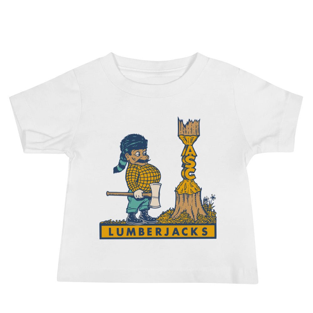 Northern Arizona Baby T Shirt - 1950s Vintage Lumberjack Art Baby Staple Tee - Rivalry Week