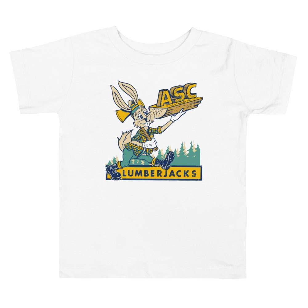 Northern Arizona Vintage Toddler T Shirt - 1950s Lumberjack Rabbit Art Toddler Staple Tee - Rivalry Week