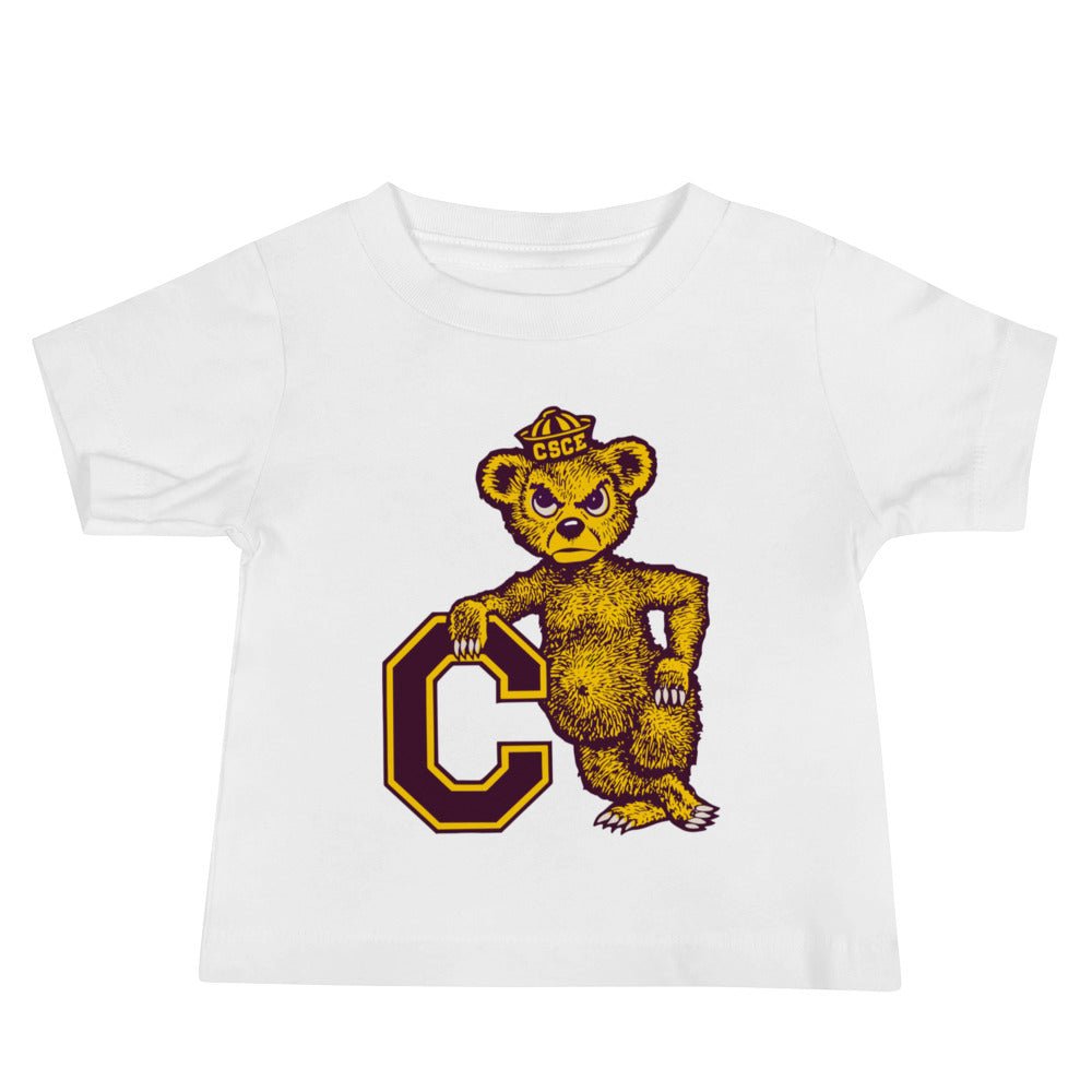 Northern Colorado Vintage Baby T Shirt - 1950s Leaning Bear Art Baby Staple Tee - Rivalry Week