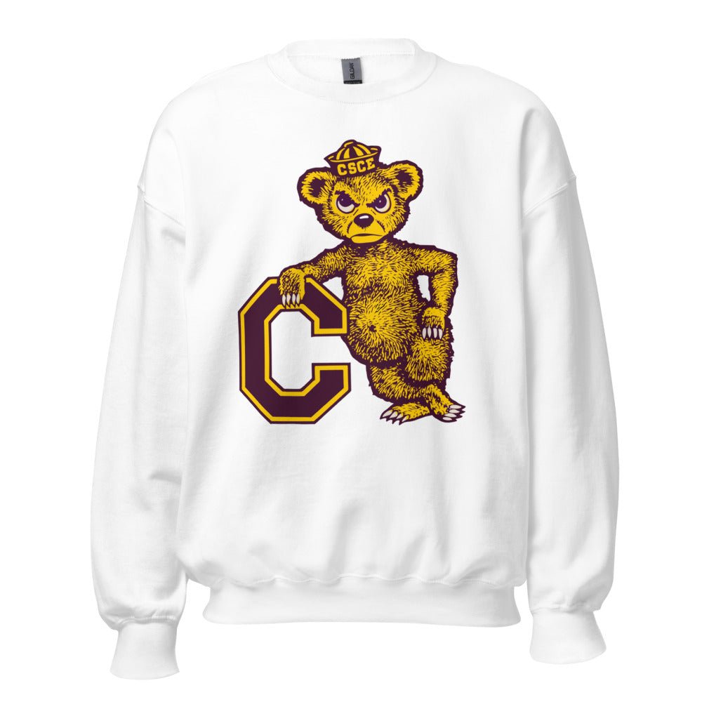 Northern Colorado Vintage Crew Neck Sweatshirt - 1950s Leaning Bear Art Sweatshirt - Rivalry Week