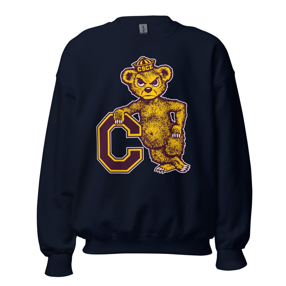 Northern Colorado Vintage Crew Neck Sweatshirt - 1950s Leaning Bear Art Sweatshirt - Rivalry Week