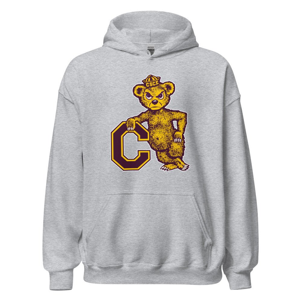 Northern Colorado Vintage Hoodie - 1950s Leaning Bear Art Hoodie - Rivalry Week