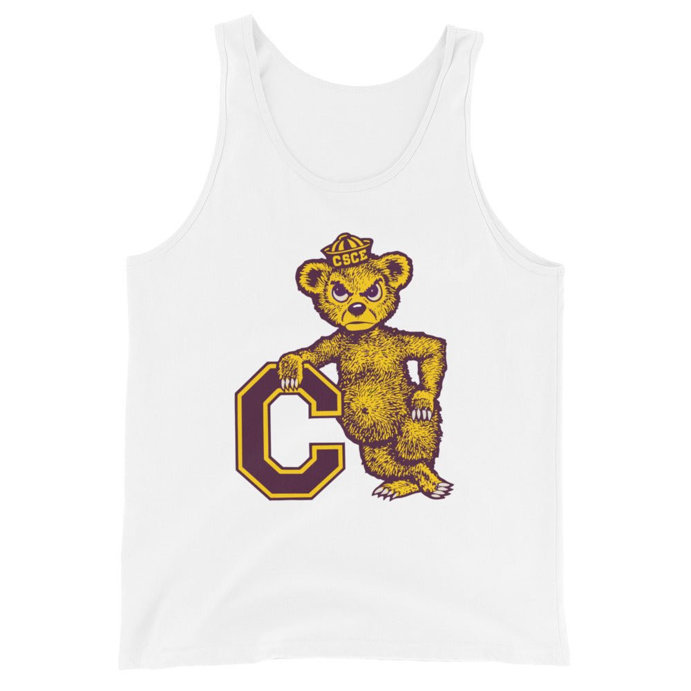 Northern Colorado Vintage Men's Tank Top - 1950s Leaning Bear Art Mens Tank Top - Rivalry Week