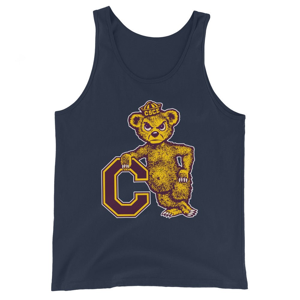 Northern Colorado Vintage Men's Tank Top - 1950s Leaning Bear Art Mens Tank Top - Rivalry Week