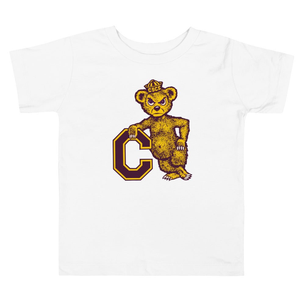 Northern Colorado Vintage Toddler T Shirt - 1950s Leaning Bear Art Toddler Staple Tee - Rivalry Week