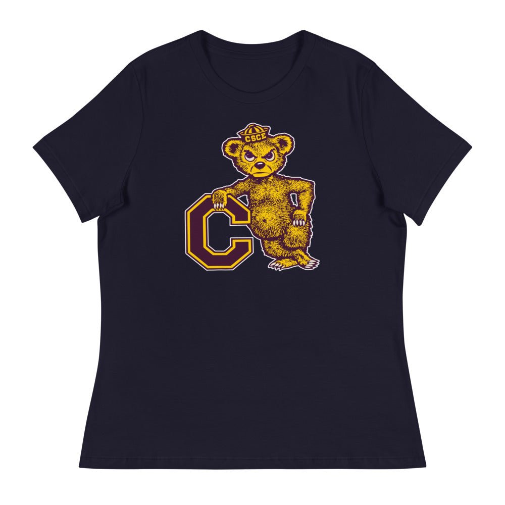 Northern Colorado Vintage Women's Relaxed Shirt - 1950s Leaning Bear Art W Relaxed T Shirt - Rivalry Week