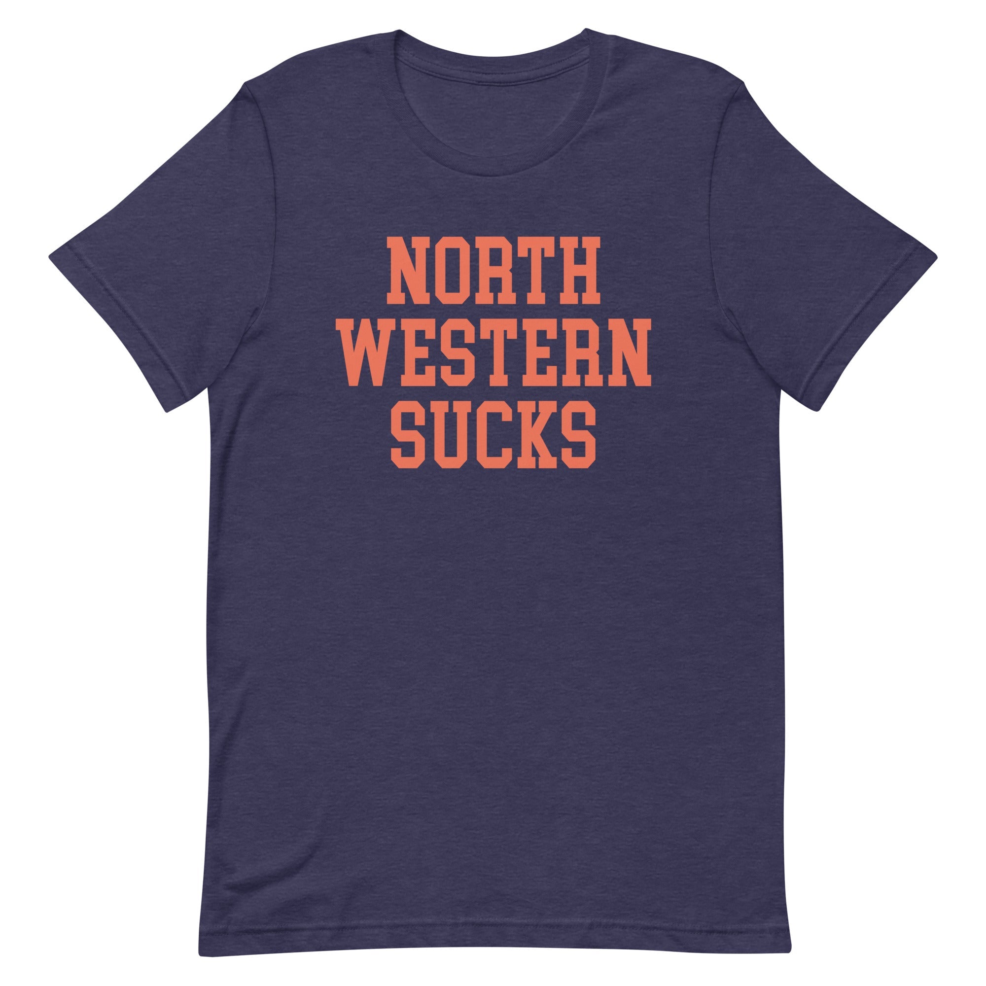 Northwestern Sucks Illinois Rivalry T Shirts Heather Blue Shirt - rivalryweek