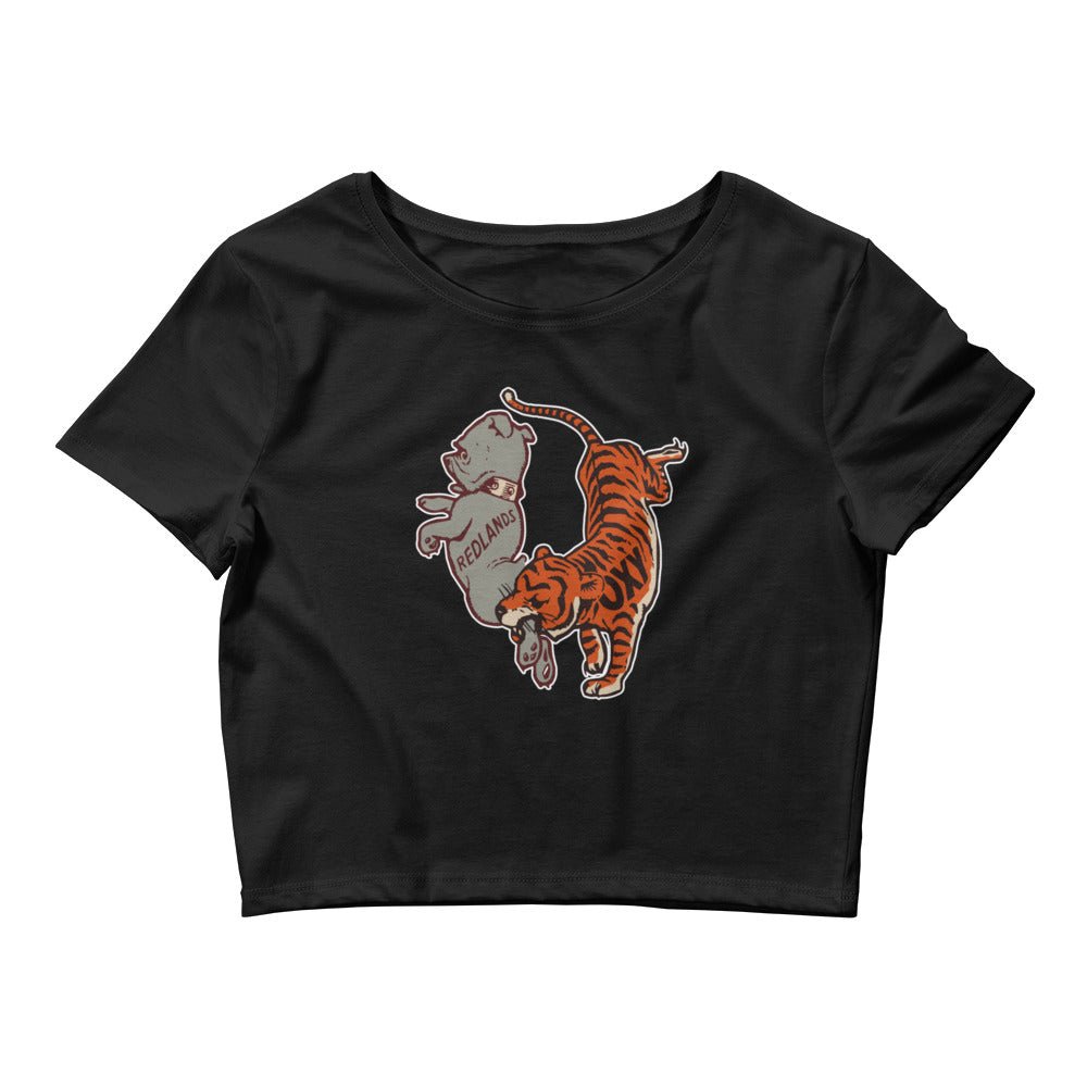 Occidental Rivalry Crop Top - 1930s Vintage Oxy Tiger vs Redlands Art Crop Top - rivalryweek