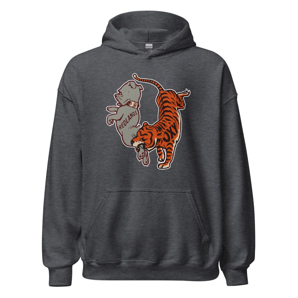 Occidental Rivalry Hoodie - 1930s Vintage Oxy Tiger vs Redlands Art Hoodie - rivalryweek