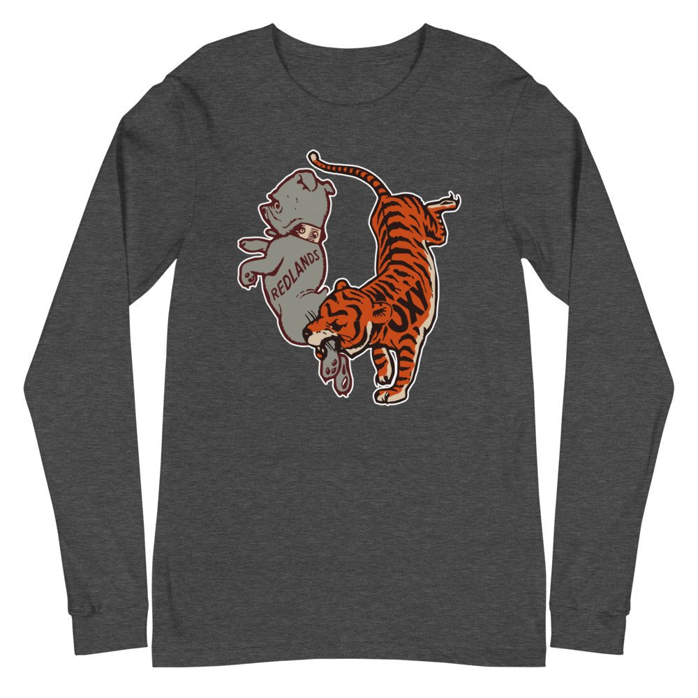 Occidental Rivalry Long Sleeve Shirt - 1930s Vintage Oxy Tiger vs Redlands Art Long Sleeve Shirt - rivalryweek