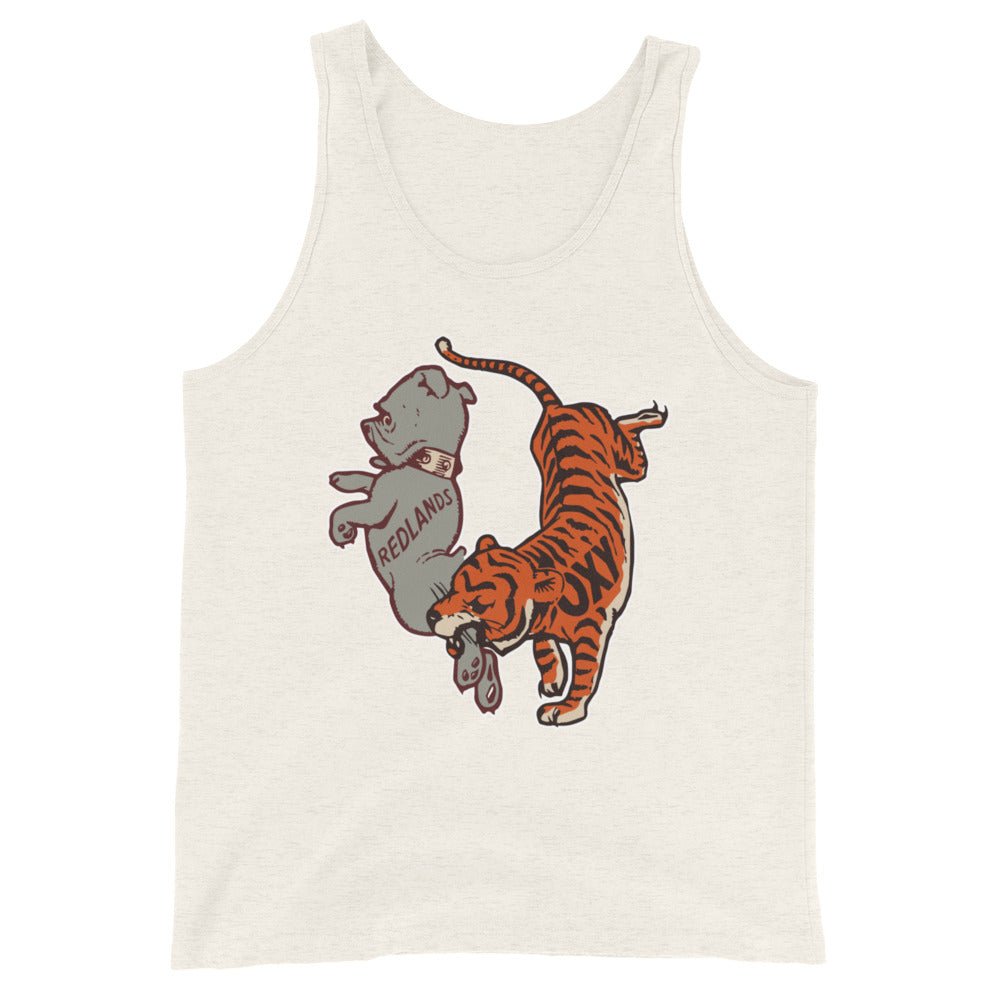 Occidental Rivalry Men's Tank Top - 1930s Vintage Oxy Tiger vs Redlands Art Mens Tank Top - rivalryweek