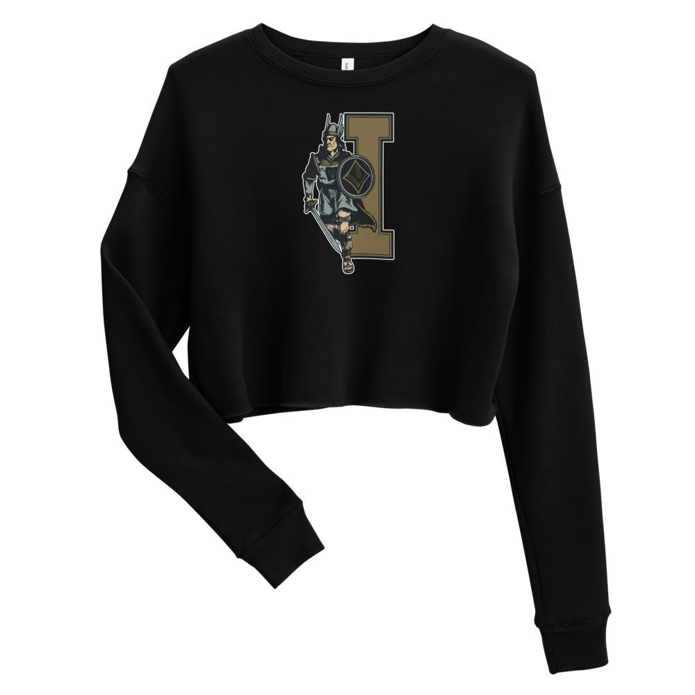 Old School Idaho Women's Cropped Sweatshirt - 1940s Early Vandals Art Cropped Sweatshirt - Rivalry Week