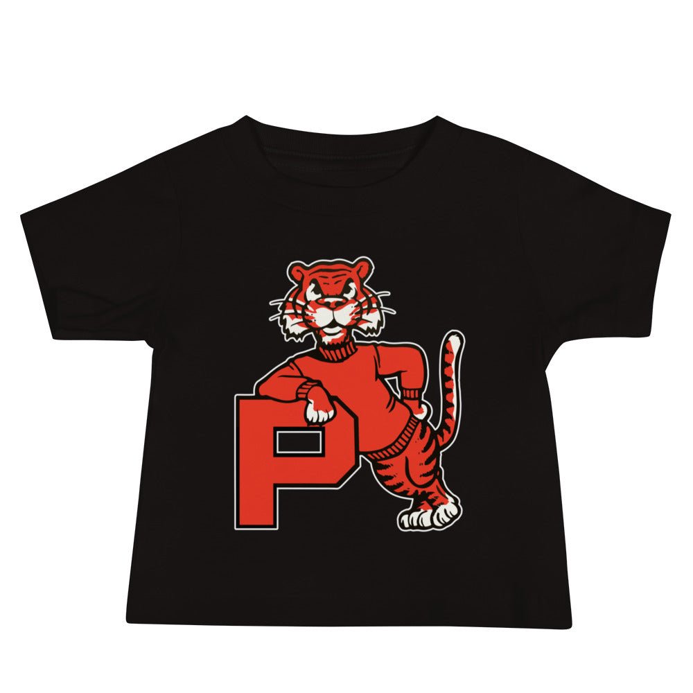 Princeton Vintage Baby T Shirt - 1960s Leaning Tiger Mascot Art Baby Staple Tee - Rivalry Week