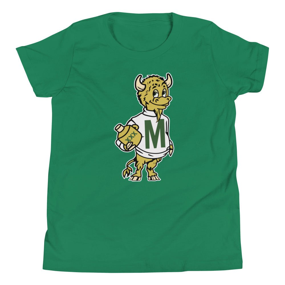 Rare Marshall University Vintage Kids Youth Shirt - 1950s Good Time Herd Art Youth Staple Tee - rivalryweek