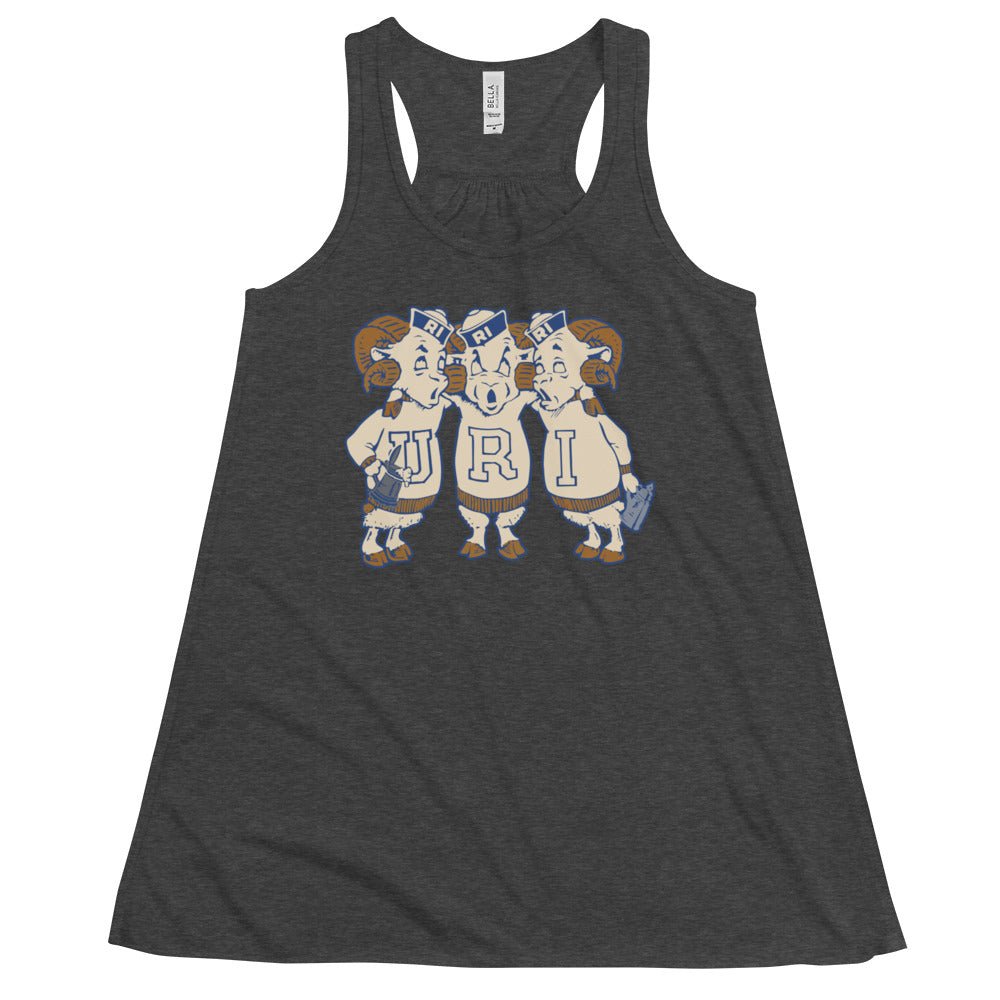 Rare Vintage Rhode Island Shirt Women's Flowy Tank Top - 1940s Ram Fight Song Art W Tank Top - Rivalry Week