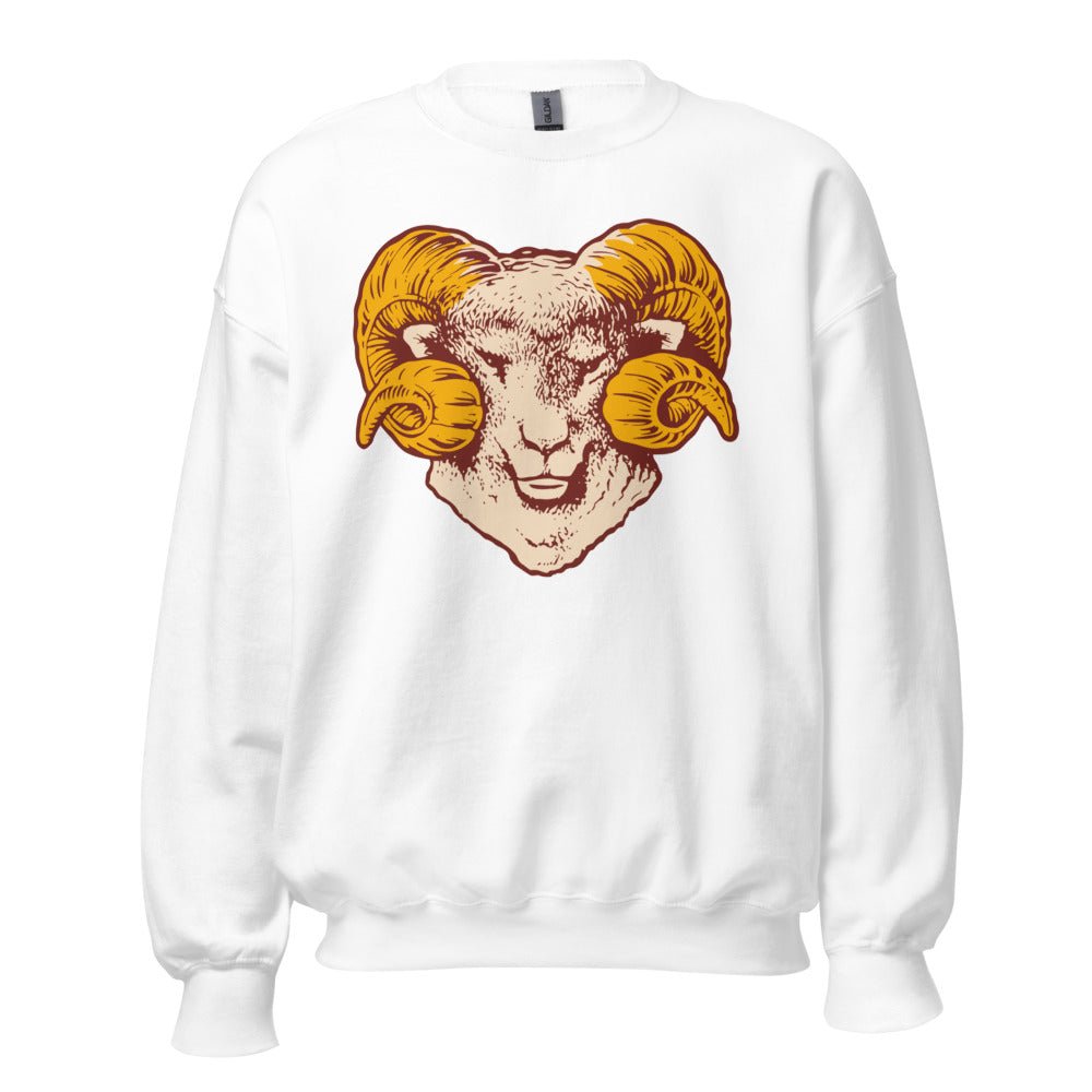 Retro Fordham Rams Crew Neck Sweatshirt - 1940s Head On Art Sweatshirt - Rivalry Week