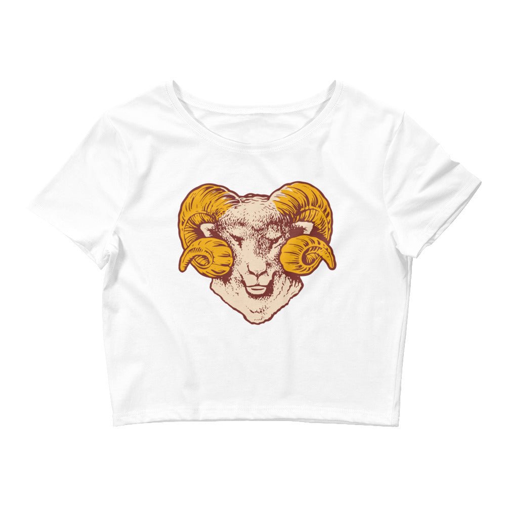 Retro Fordham Rams Crop Top - 1940s Head On Art Crop Top - Rivalry Week