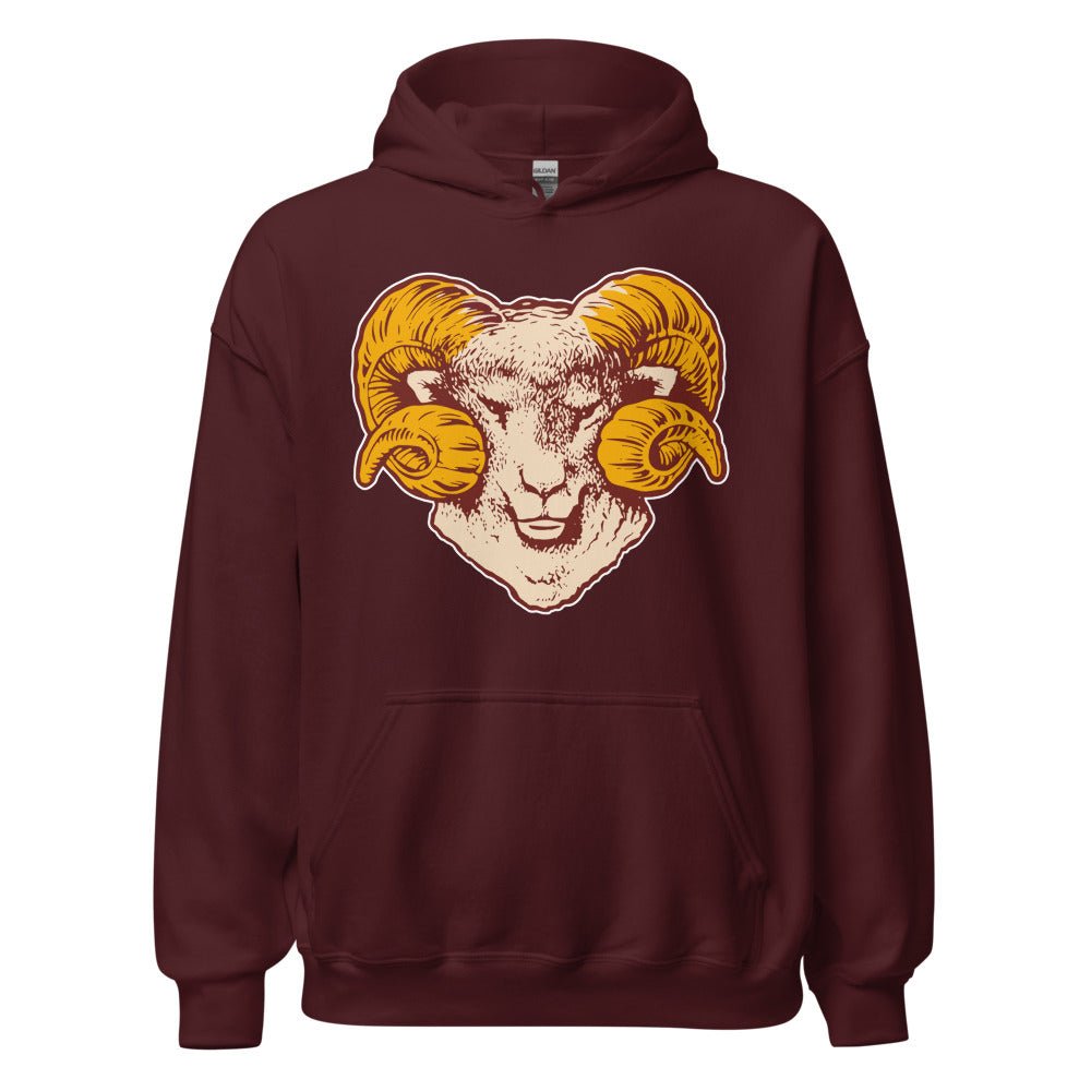 Retro Fordham Rams Hoodie - 1940s Head On Art Hoodie - Rivalry Week