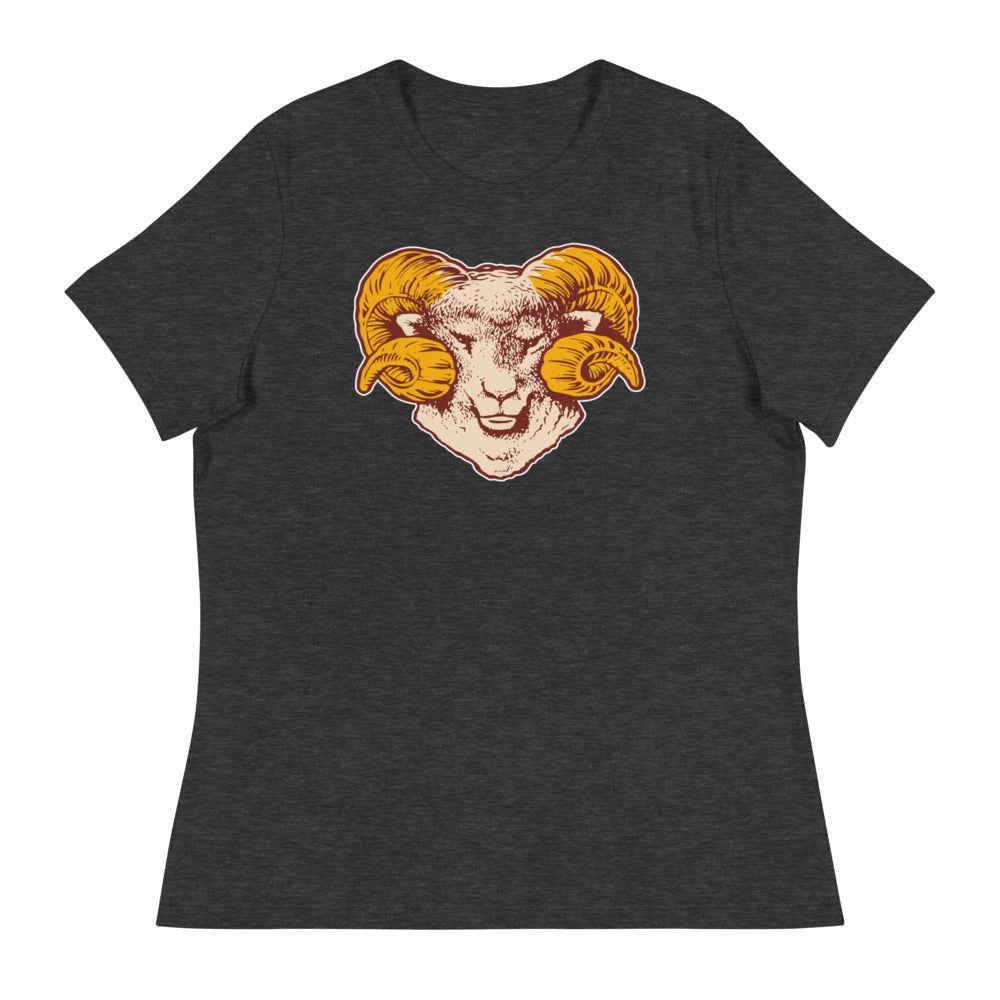 Retro Fordham Rams Women's Relaxed Shirt - 1940s Head On Art W Relaxed T Shirt - Rivalry Week