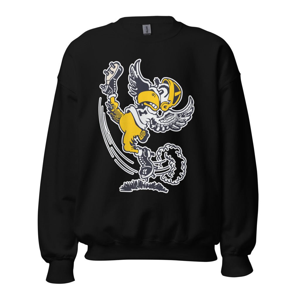 Retro Iowa Football Crew Neck Sweatshirt - 1940s Hawkeye 4th Down Art Sweatshirt - rivalryweek