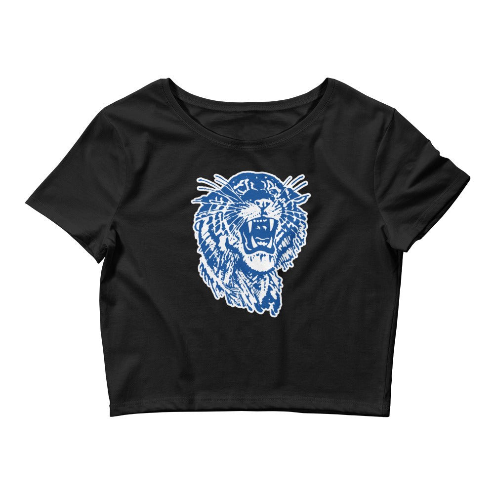 Retro Memphis Crop Top - 1963 Roaring Retro Memphis Tiger Art Crop Top - rivalryweek