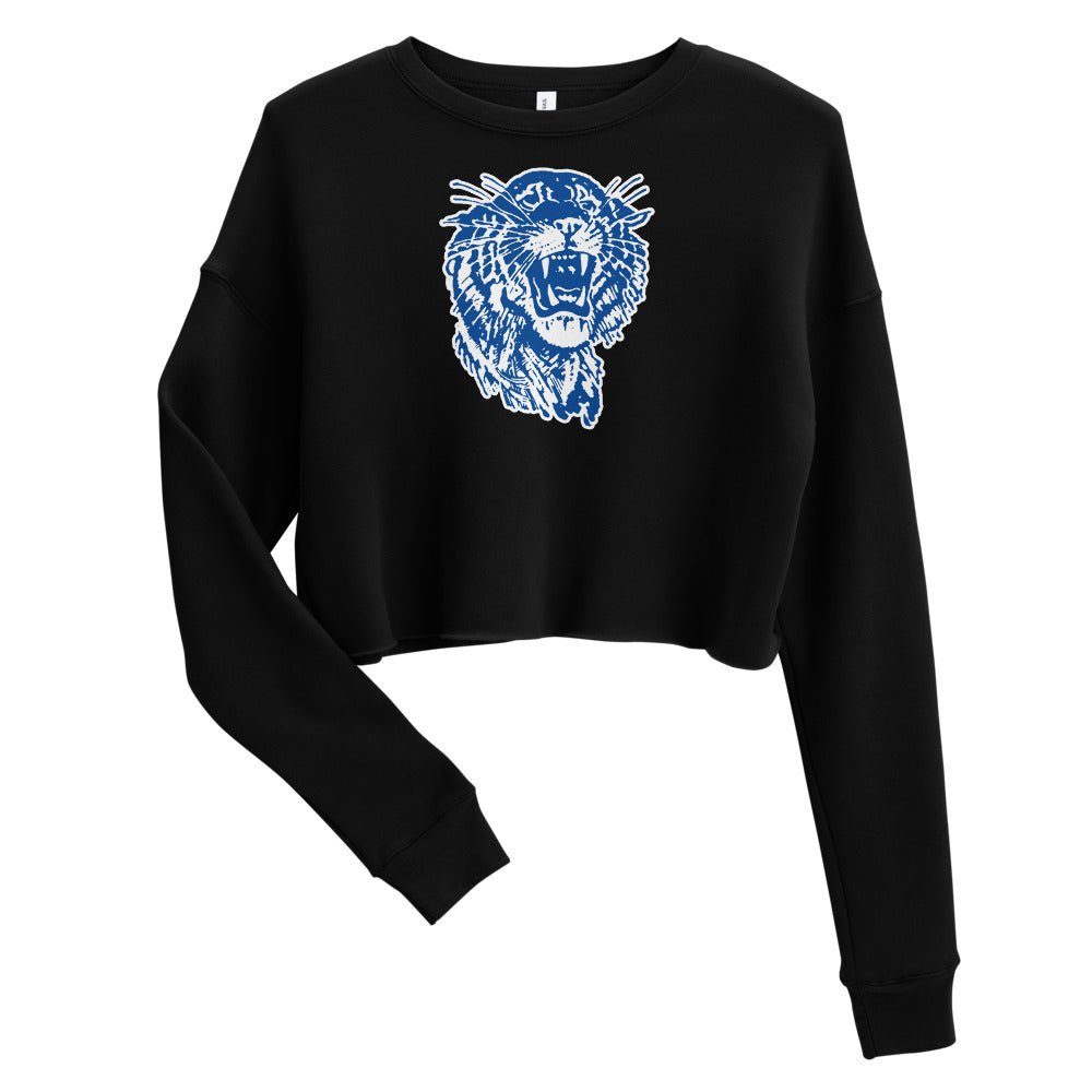 Retro Memphis Women's Cropped Sweatshirt - 1963 Roaring Retro Memphis Tiger Art Cropped Sweatshirt - rivalryweek