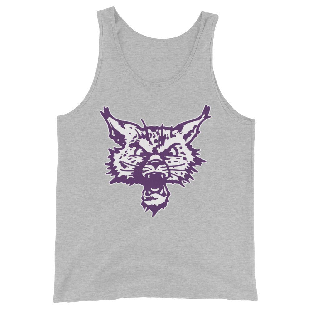 Retro Northwestern Men's Tank Top - 1950s Roaring Wild Cat Art Mens Tank Top - Rivalry Week