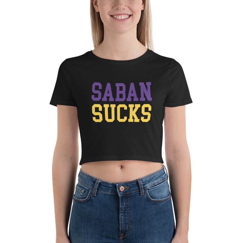 Saban Sucks LSU Crop Tops Crop Top - rivalryweek