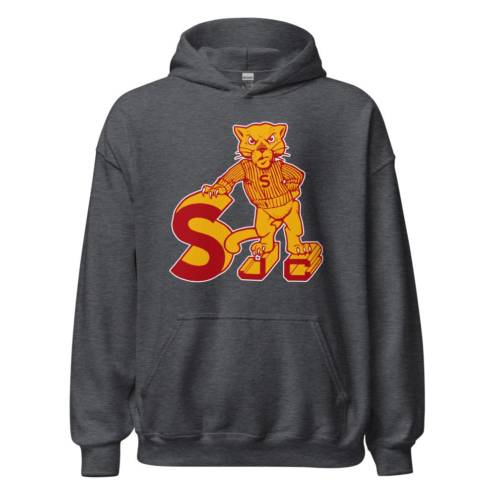 Sacramento City College Vintage Hoodie - 1950 Varsity SJC Panther Art Hoodie - rivalryweek