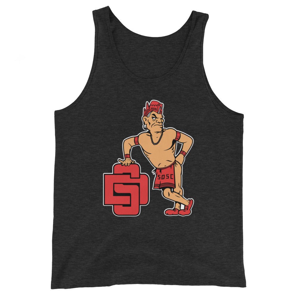 San Diego State Vintage Men's Tank Top - 1950s Leaning Aztec Art Mens Tank Top - rivalryweek