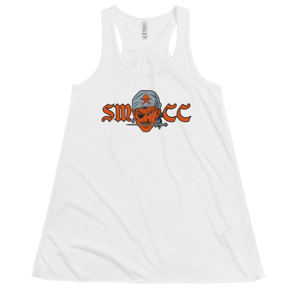 Santa Monica College Vintage Women's Flowy Tank Top - 1940s SMCC Corsairs Mascot Art W Tank Top - rivalryweek