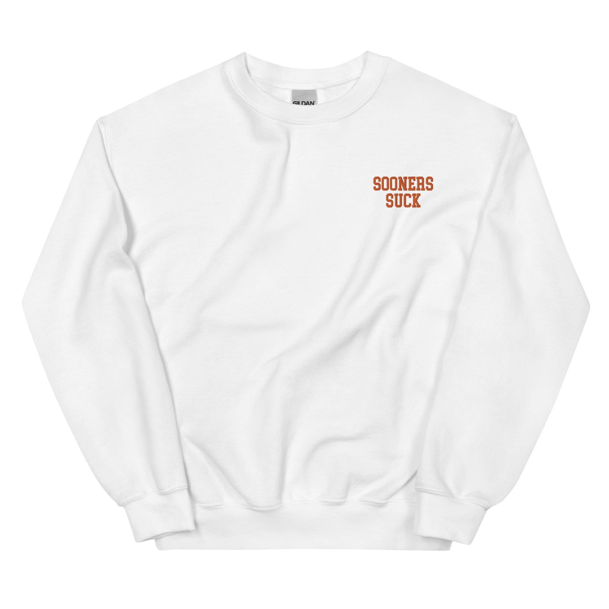 Sooners Suck Oklahoma State Rivalry Embroidered Crew Neck Sweatshirt - rivalryweek