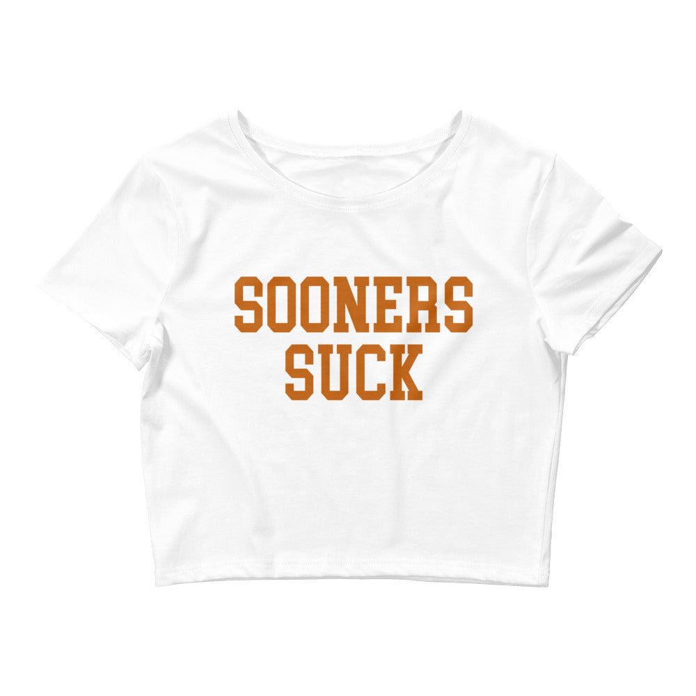 Sooners Suck Texas Rivalry Crop Top Crop Top - rivalryweek