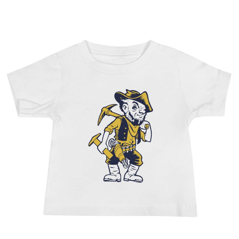 South Dakota School of Mines Baby T Shirt - 1940s Vintage Hardrocker Art Baby Staple Tee - Rivalry Week