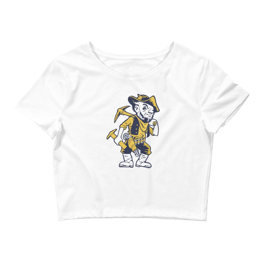 South Dakota School of Mines Crop Top - 1940s Vintage Hardrocker Art Crop Top - Rivalry Week