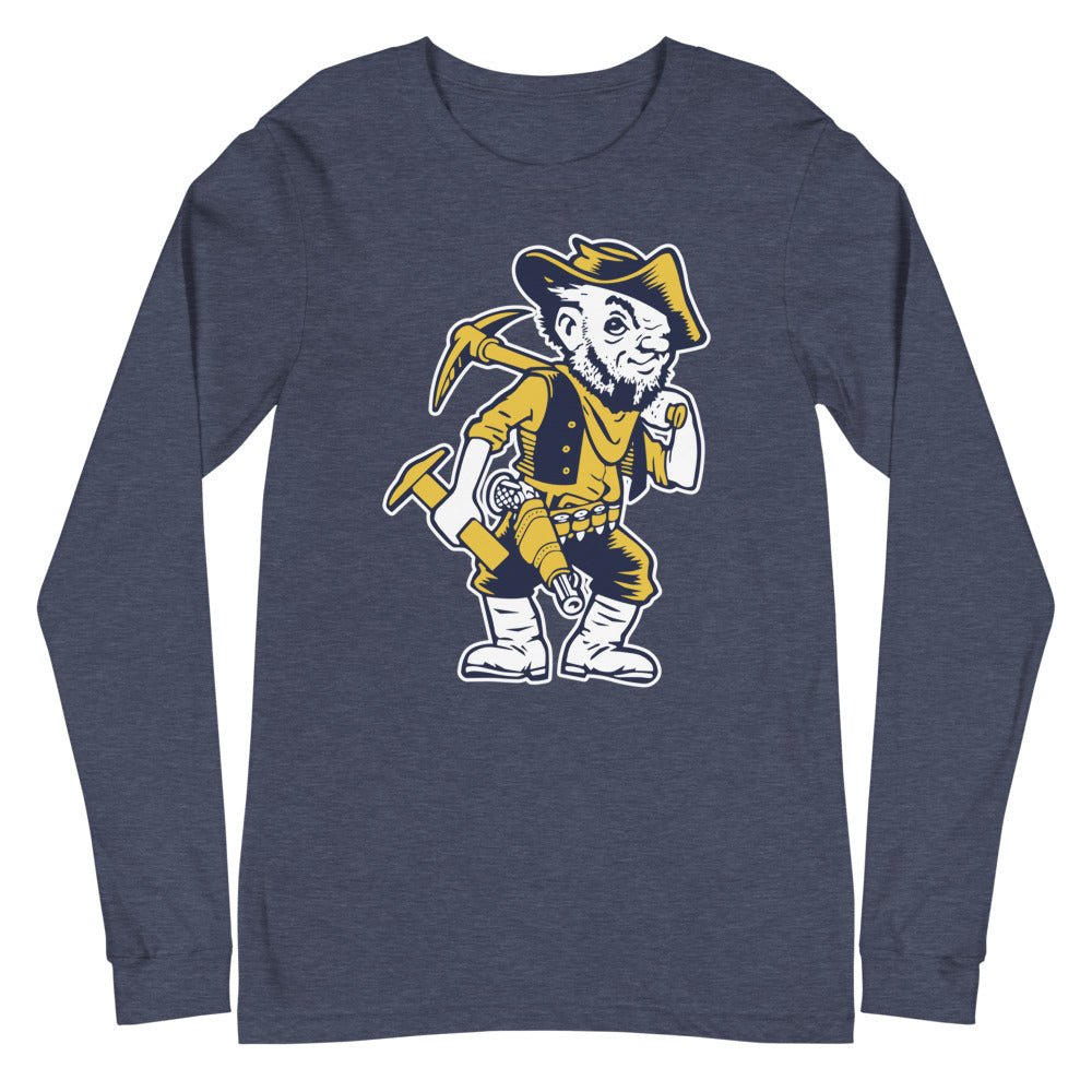 South Dakota School of Mines Long Sleeve Shirt - 1940s Vintage Hardrocker Art Long Sleeve Shirt - Rivalry Week