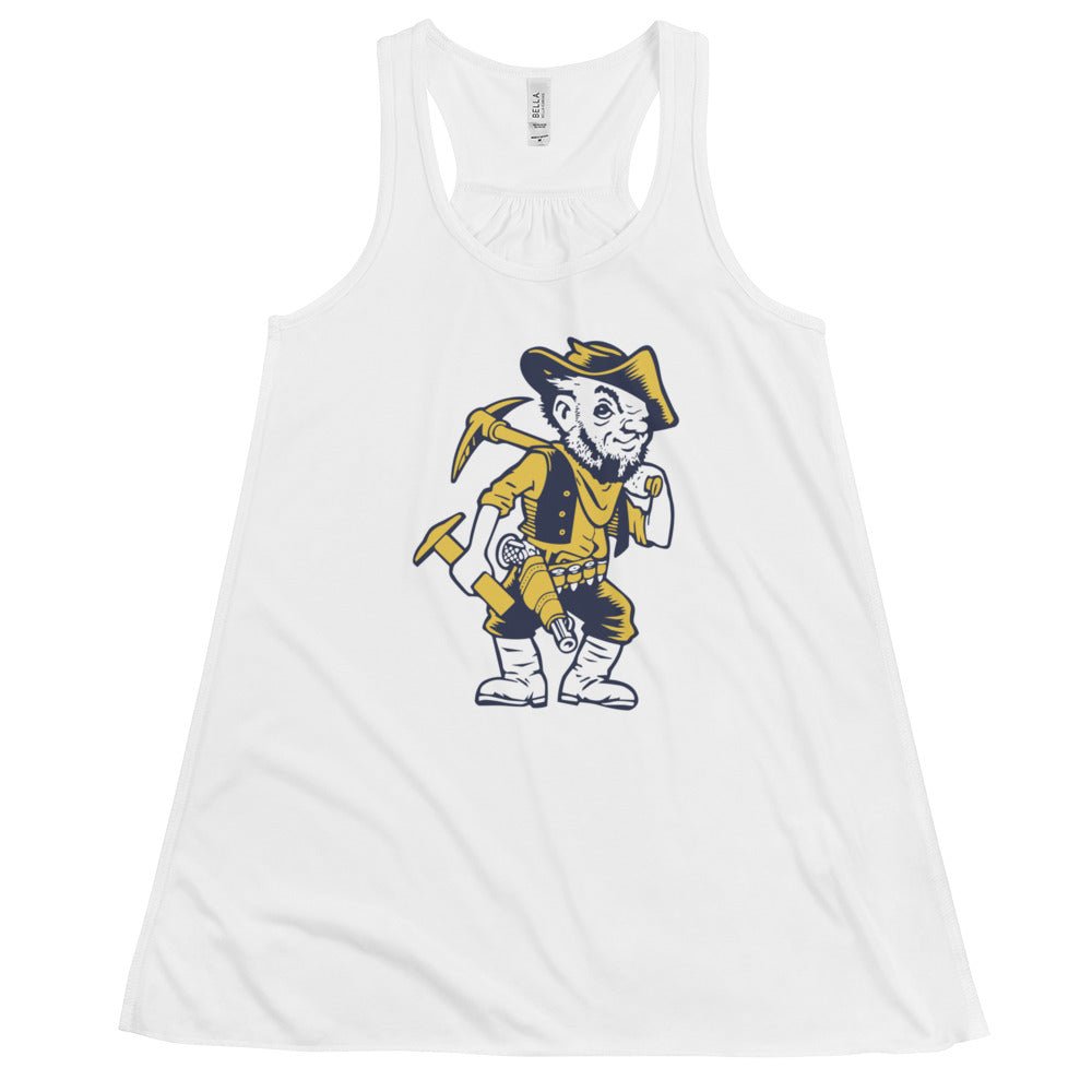 South Dakota School of Mines Women's Flowy Tank Top - 1940s Vintage Hardrocker Art W Tank Top - Rivalry Week