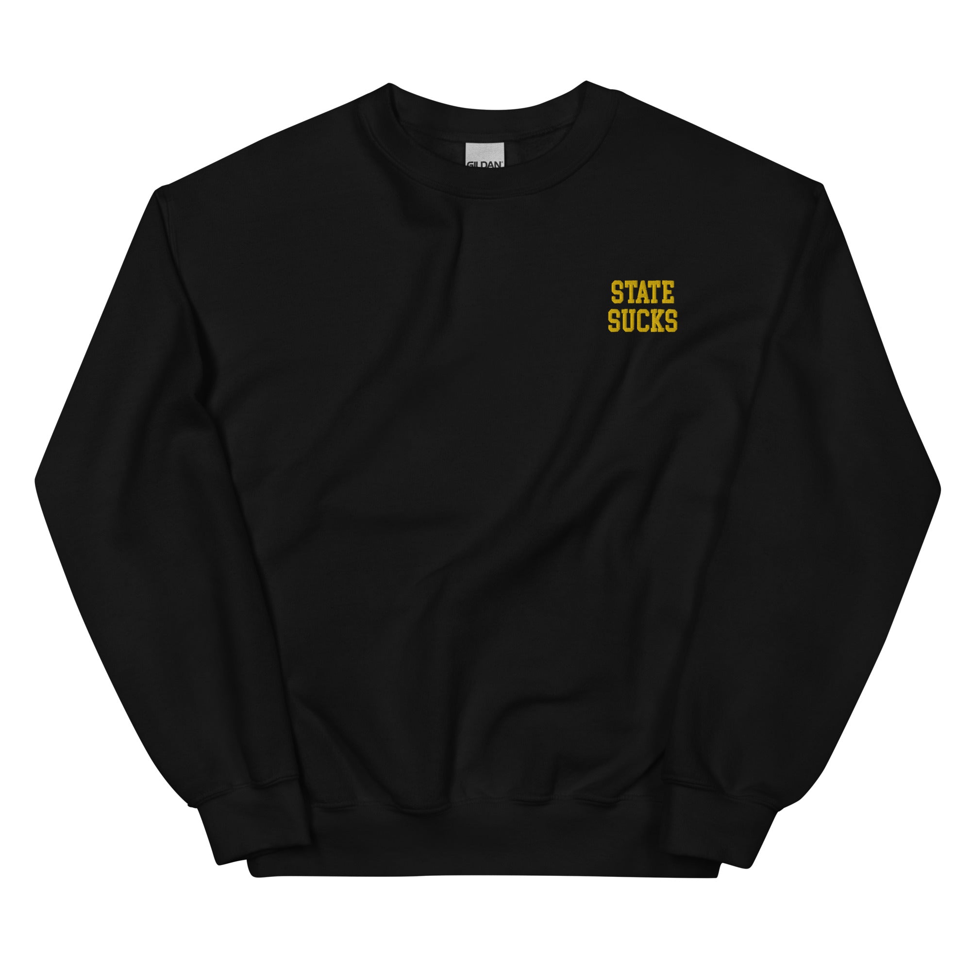 State Sucks Iowa Rivalry Embroidered Crew Neck Sweatshirt - rivalryweek