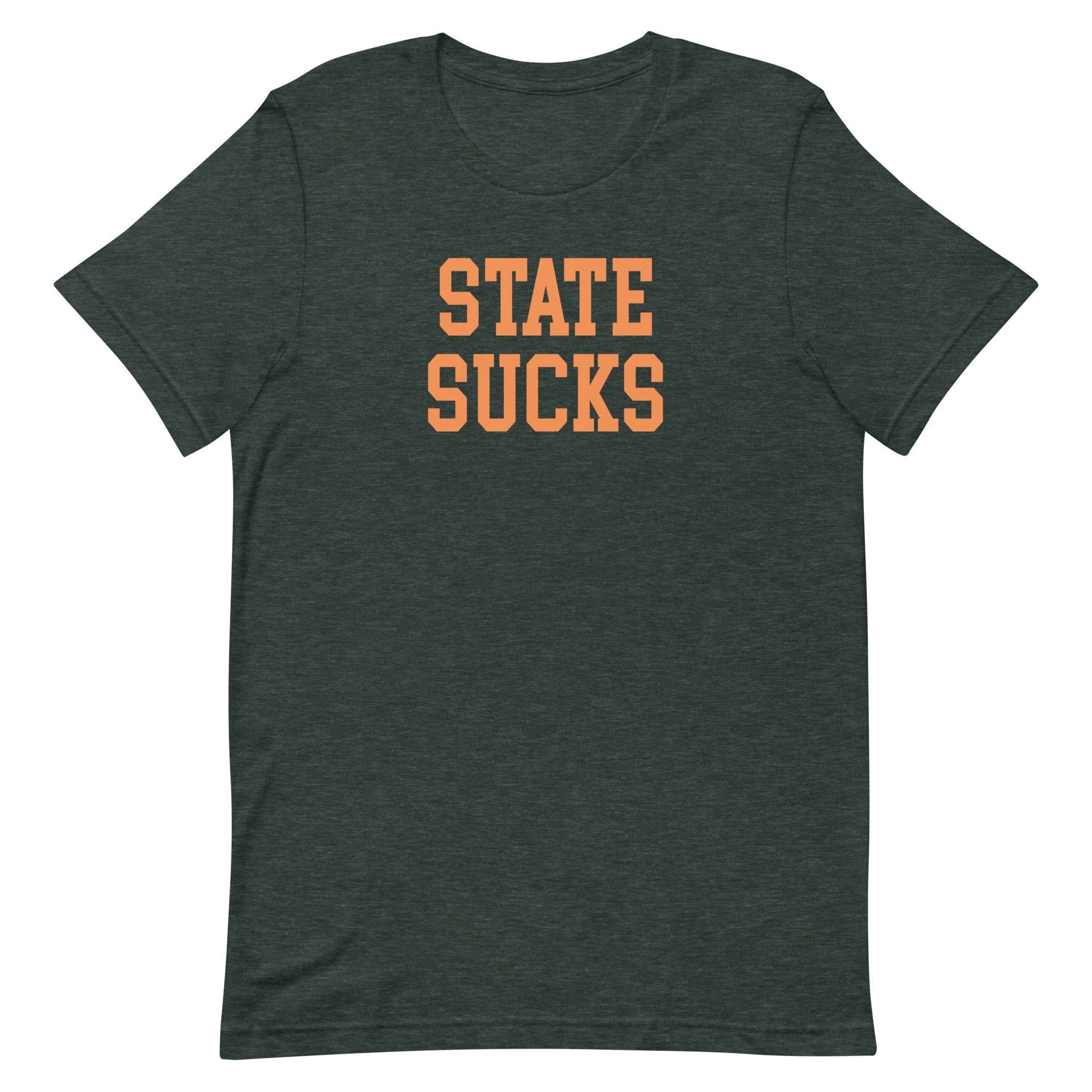 State Sucks Miami Rivalry T Shirt Heather Green Shirt - rivalryweek