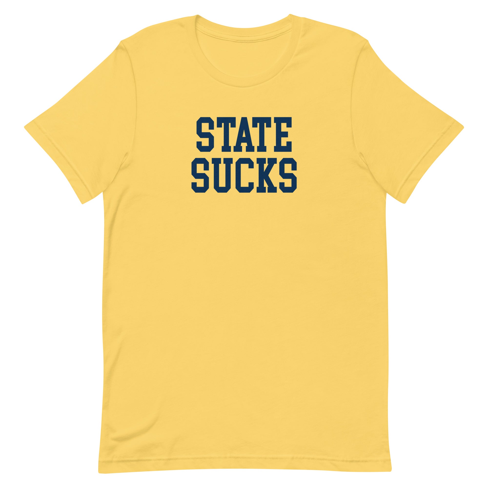 State Sucks Michigan Rivalry T Shirt - Yellow Shirt - rivalryweek