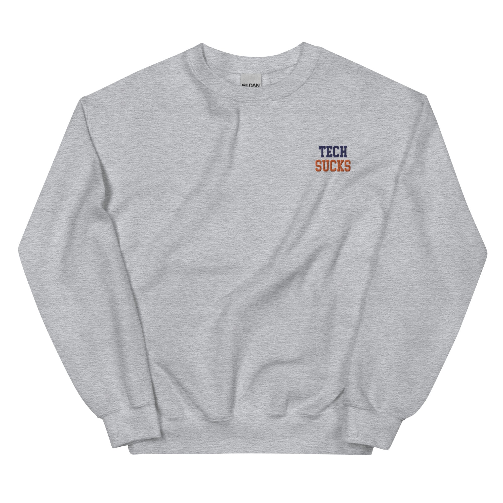 Tech Sucks Virginia Rivalry Embroidered Crew Necks Sweatshirt - rivalryweek