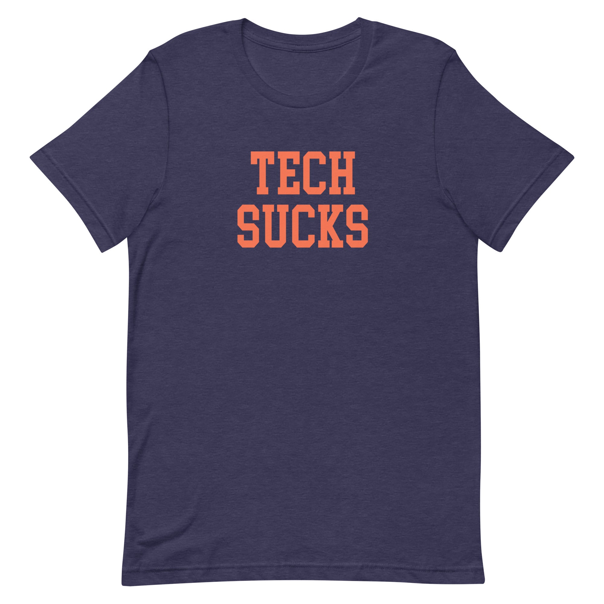 Tech Sucks Virginia Rivalry T Shirt Heather Navy Blue Shirt - rivalryweek