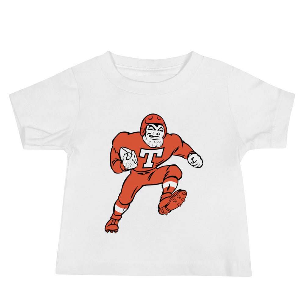 Tennessee Volunteers Vintage Baby T Shirt - 1940s Football Mascot Art Baby Staple Tee - rivalryweek