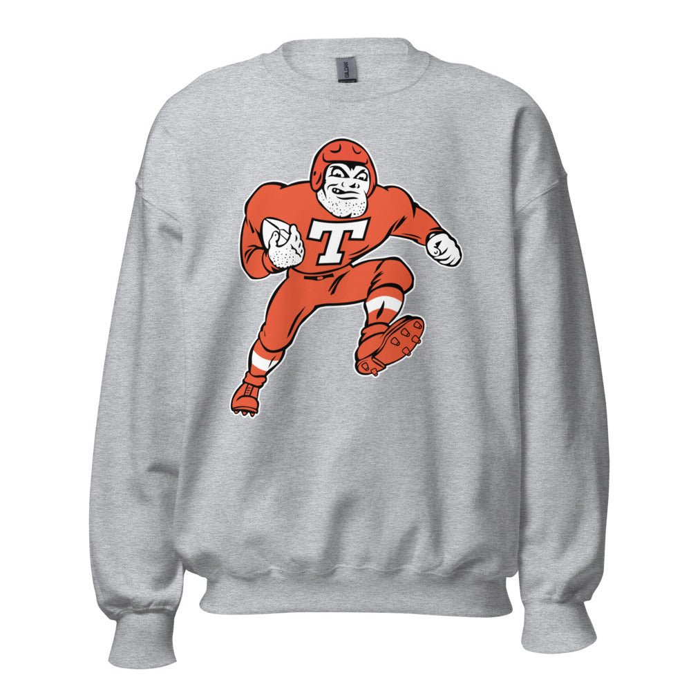 Tennessee Volunteers Vintage Crew Neck Sweatshirt - 1940s Football Mascot Art Sweatshirt - rivalryweek