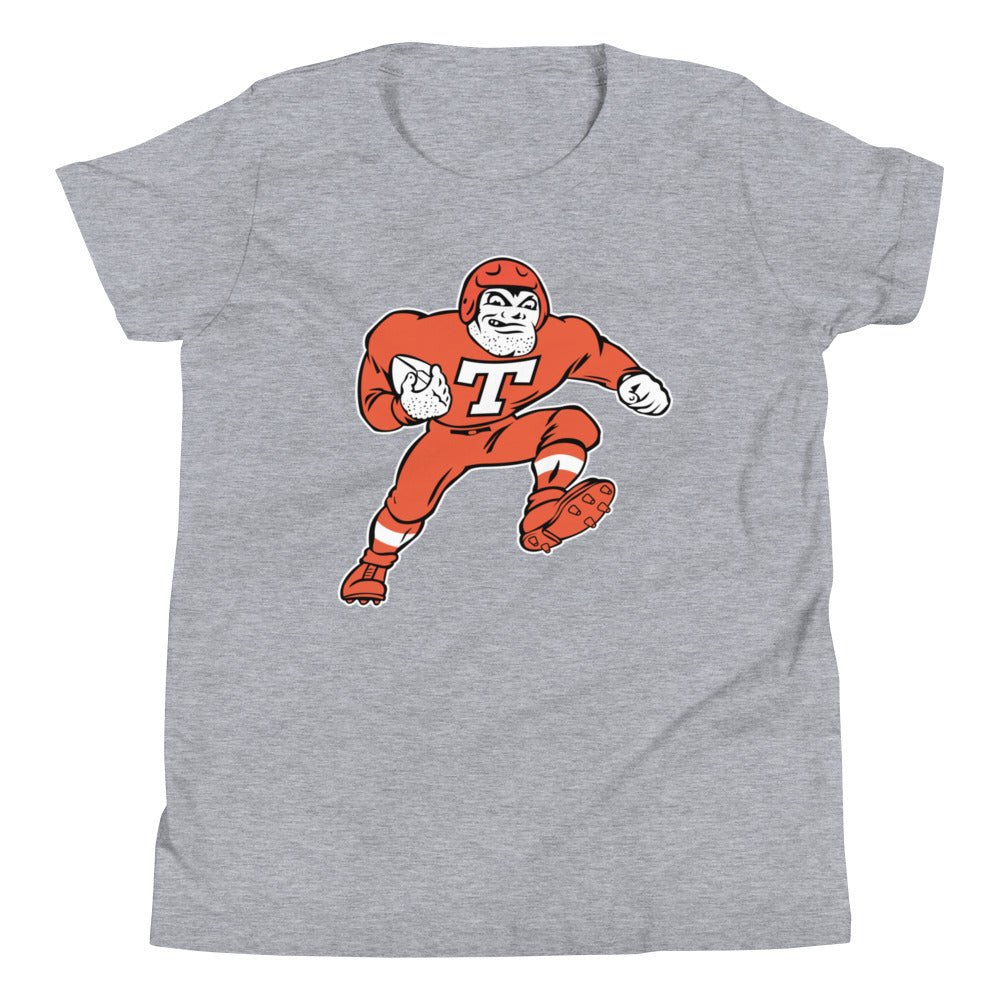 Tennessee Volunteers Vintage Kids Youth Shirt - 1940s Football Mascot Art Youth Staple Tee - rivalryweek