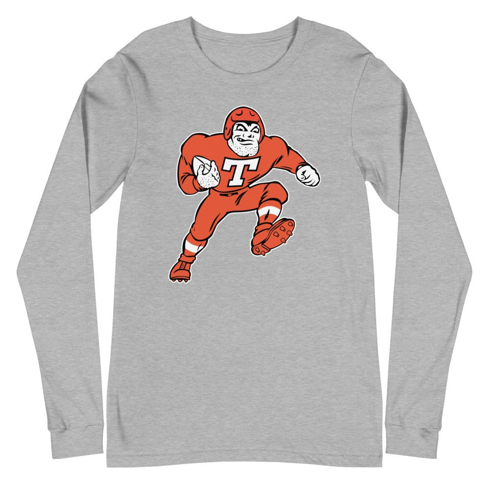 Tennessee Volunteers Vintage Long Sleeve Shirt - 1940s Football Mascot Art Long Sleeve Shirt - rivalryweek