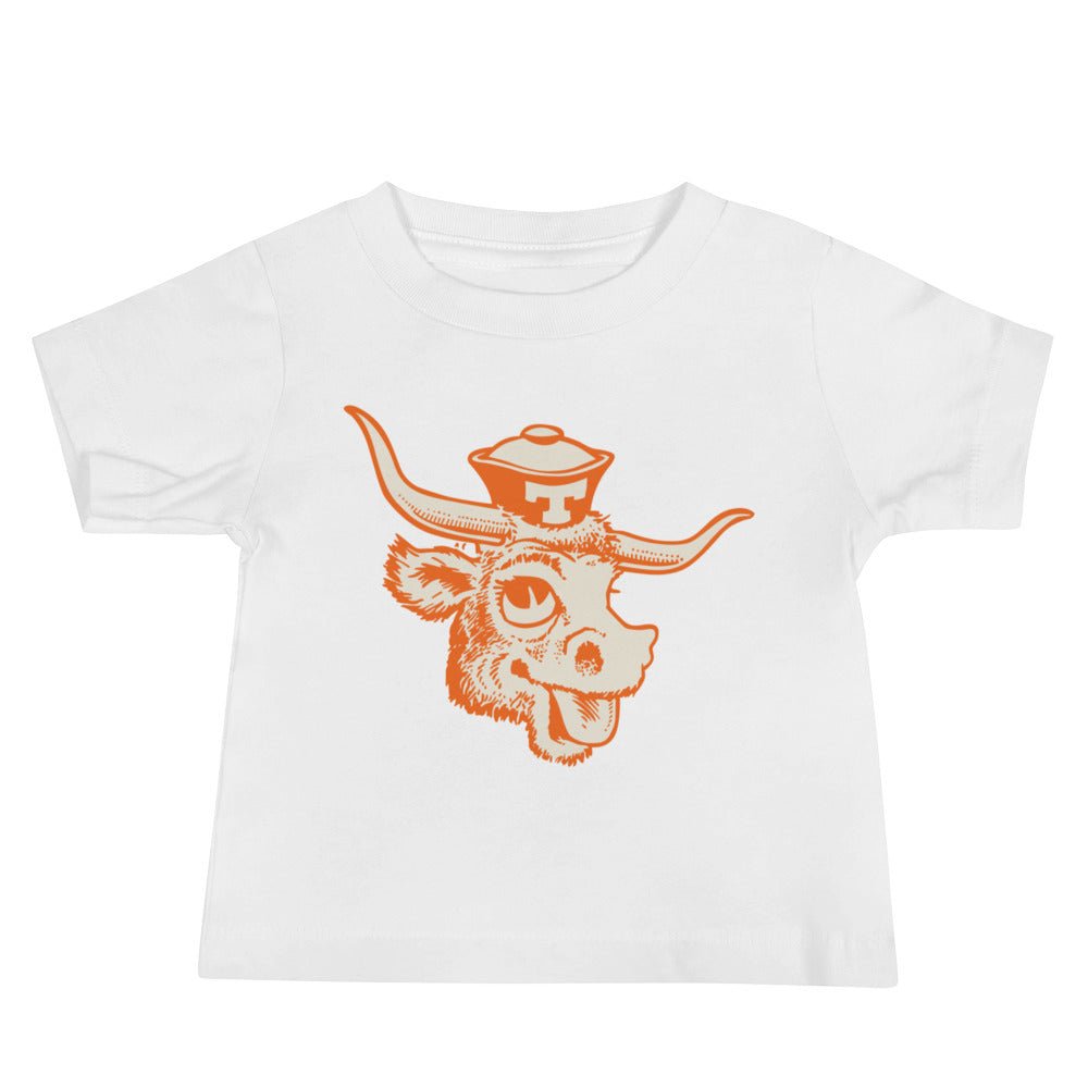 Texas Longhorns Vintage Baby T Shirt - 1940s Silly Sailor Art Baby Staple Tee - rivalryweek