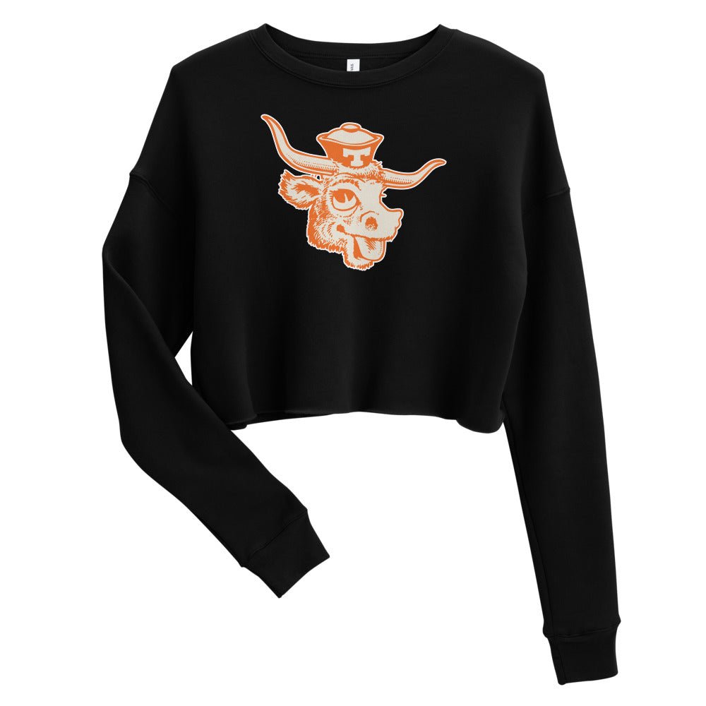 Texas Longhorns Vintage Women's Cropped Sweatshirt - 1940s Silly Sailor Art Cropped Sweatshirt - rivalryweek